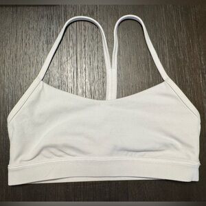 Lululemon White Flo Y Sports Bra